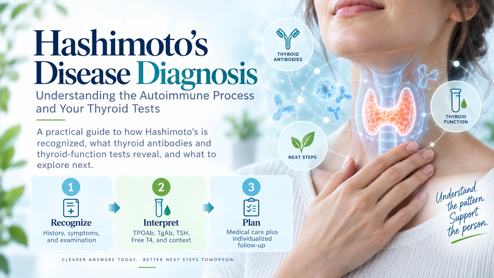 Hashimoto’s diagnosis overview with thyroid antibodies, thyroid function and individualized next steps