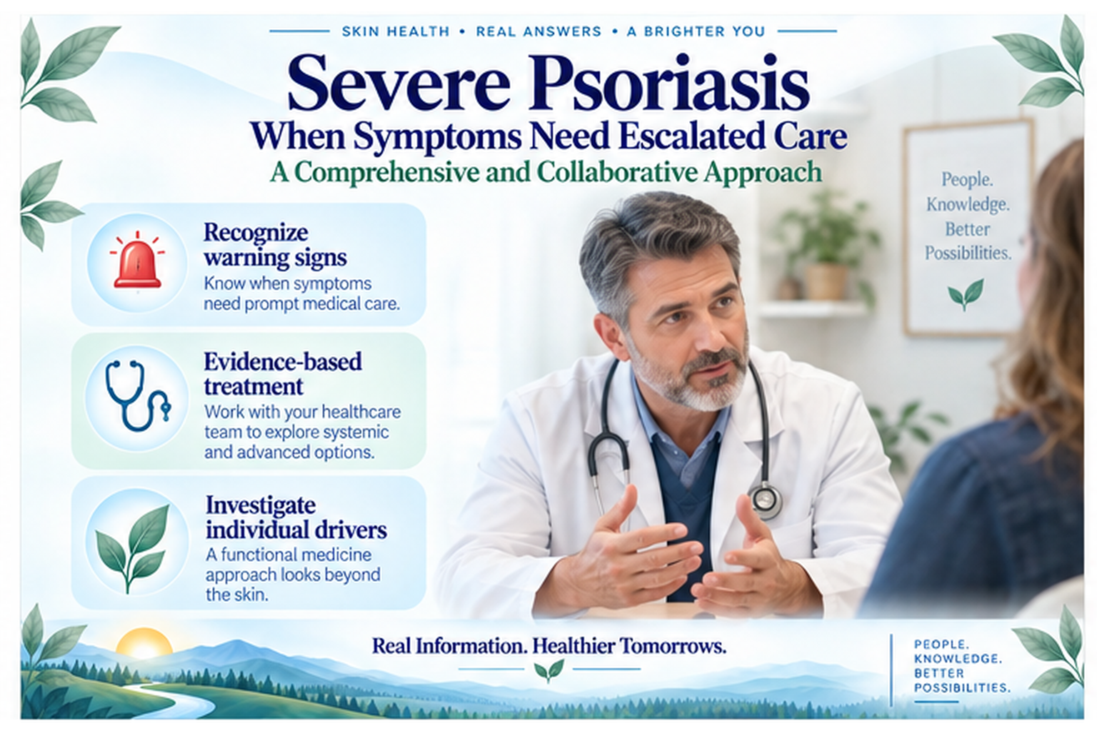 Coordinated medical and functional medicine care for severe psoriasis