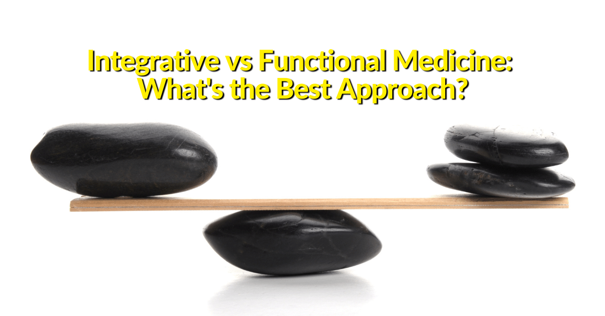 Functional medicine seeks to understand and address the biological root cause while integrative medicine aims to heal the mind-body-spirit. The functional medicine approach centers around the idea that one condition can have many causes or conversely, that one cause can have many conditions.