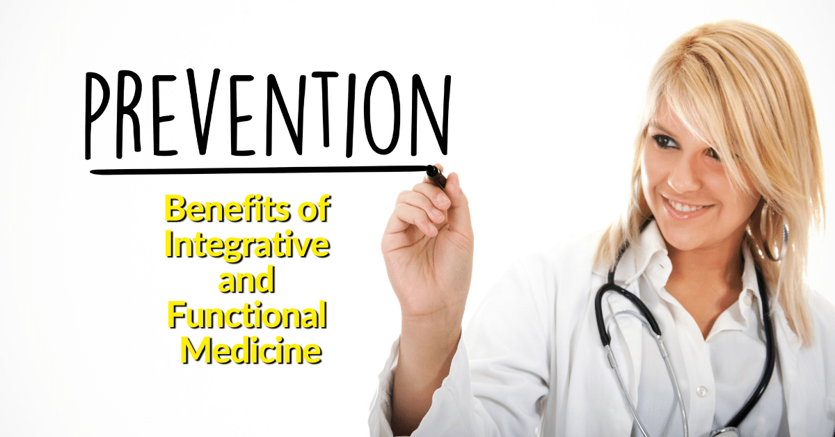 While functional medicine focuses on creating individualized therapies tailored to treat underlying causes of illness, integrative medicine seeks to understand the individual as a whole and applies many forms of therapy to improve wellness.  Both methods seek to prevent as 