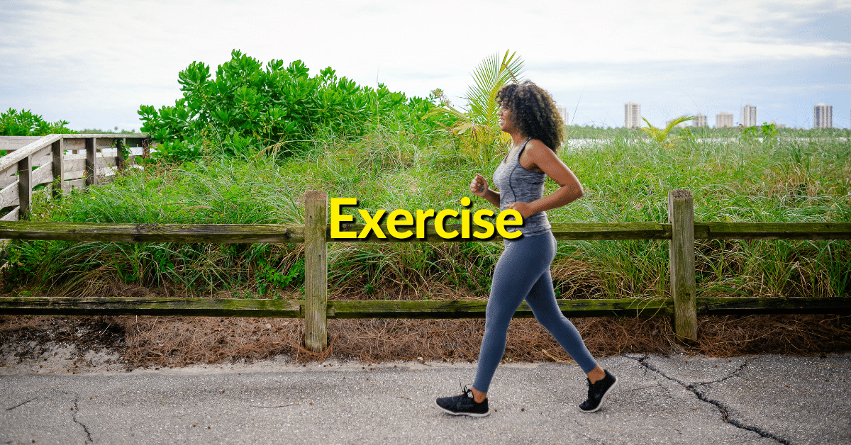 Mild to moderate exercise is known to be good for preventing cardiovascular disease, but it's also one of the best stress management techniques to help keep cortisol (stress hormone) at a healthy level.